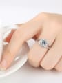 thumb 925 Sterling Silver White Round Cubic Zirconia  Minimalist Band Ring 1