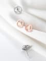 thumb 925 sterling silver cubic zirconia  round minimalist stud earring 3