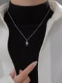 thumb 925 Sterling Silver Cubic Zirconia Bell Minimalist Necklace 2