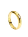 thumb Brass Rhinestone Geometric Minimalist Band Ring 2