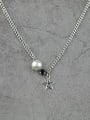 thumb Vintage  Sterling Silver With Antique Silver Plated Simplistic Star Power Necklaces 2
