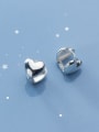 thumb 925 Sterling Silver Smooth Heart Minimalist Stud Earring 1