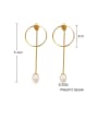 thumb Stainless Steel Imitation Pearl White Round Minimalist Drop Earring 2