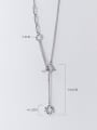 thumb 925 Sterling Silver Geometric Vintage Lariat Necklace 3