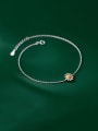 thumb 925 Sterling Silver  Flower Minimalist Anklet 0