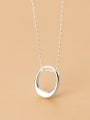 thumb 925 Sterling Silver  Hollow Geometric Minimalist Necklace 0