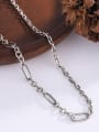 thumb 925 Sterling Silver Vintage Asymmetrical  Chain Necklace 3