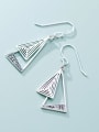 thumb 925 Sterling Silver Triangle Vintage Hook Earring 0