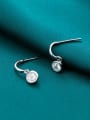 thumb 925 sterling silver cubic zirconia Round minimalist stud earring 2