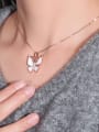 thumb 925 Sterling Silver Cubic Zirconia Butterfly Dainty Necklace 1