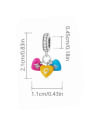 thumb 925 Sterling Silver Multi Color Enamel Minimalist Heart  DIY Pendant 1