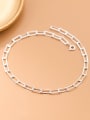 thumb 925 Sterling Silver  Hollow Geometric Minimalist Anklet 0