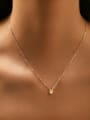 thumb 925 Sterling Silver Rhinestone Water Drop Dainty Necklace 1