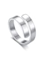 thumb Stainless Steel Irregular Minimalist Free Size Band Ring 3