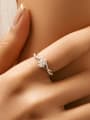 thumb 925 Sterling Silver Moissanite Crown Dainty Band Ring 1