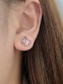 thumb 925 Sterling Silver Austrian Crystal Butterfly Classic Stud Earring 1