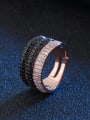 thumb Brass Cubic Zirconia Geometric Luxury Stackable Ring 4