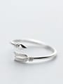thumb 925 Sterling Silver Feather Minimalist Free Size Ring 0