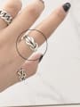 thumb 925 Sterling Silver knot Vintage Free Size Band Ring 2