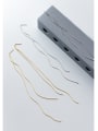 thumb 925 Sterling Silver Minimalist  Lines tassel Threader Earring 3