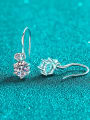 thumb 925 Sterling Silver Moissanite Round Dainty Hook Earring 3