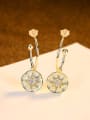 thumb 925 Sterling Silver Round Vintage Drop Earring 1