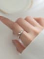 thumb 925 Sterling Silver Leaf Cute Band Ring 1