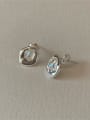 thumb 925 Sterling Silver Irregular Vintage Stud Earring 0