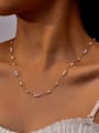 thumb Stainless steel Imitation Pearl Geometric Minimalist Necklace 1