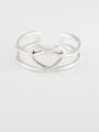 thumb 925 Sterling Silver Hollow Heart Minimalist  Line Stackable Ring 1