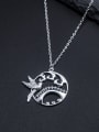 thumb 925 Sterling Silver Bird Vintage Magpie Bridge Meeting Chain Necklace 2