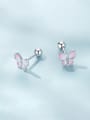 thumb 925 Sterling Silver Enamel Butterfly Cute Stud Earring 3