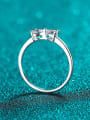 thumb 925 Sterling Silver Moissanite Bowknot Classic Band Ring 3