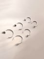 thumb 925 Sterling Silver Geometric Minimalist Hook Earring 2
