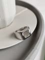 thumb 925 Sterling Silver  Minimalist Hollow Square Free Size Band Ring 1