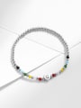 thumb 925 Sterling Silver Enamel Heart Cute Beaded Bracelet 3