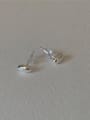 thumb 925 Sterling Silver Oval Vintage Stud Earring 0