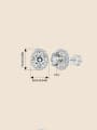 thumb 925 Sterling Silver Moissanite Round Dainty Stud Earring 2
