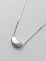 thumb 925 Sterling Silver Smooth Geometric Minimalist  Pendant Necklace 0