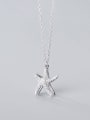 thumb 925 Sterling Silver Cubic Zirconia r Minimalist Starfish Pendant Necklace 3