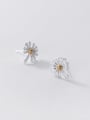 thumb 925 Sterling Silver Enamel Flower Minimalist Stud Earring 3