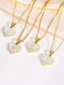 thumb Stainless steel Shell Heart Hip Hop Necklace 2