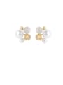 thumb Alloy With Imitation Gold Plated Fashion Flower Stud Earrings 2