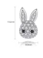 thumb Copper Cubic Zirconia rabbit Luxury Stud Earring 3