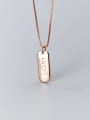thumb 925 Sterling Silver Letter geometry Minimalist Necklace 1
