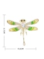 thumb Brass Cubic Zirconia Dragonfly Trend Brooch 4