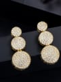 thumb Brass Cubic Zirconia Luxury Round  Earring and Necklace Set 3