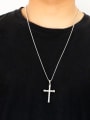 thumb Stainless steel Chain Alloy Pendant  Cross Hip Hop Long Strand Necklace 1