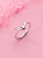 thumb 925 Sterling Silver Deer Minimalist Free Size Ring 0