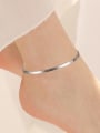 thumb 925 Sterling Silver Minimalist Snake chain Anklet 1